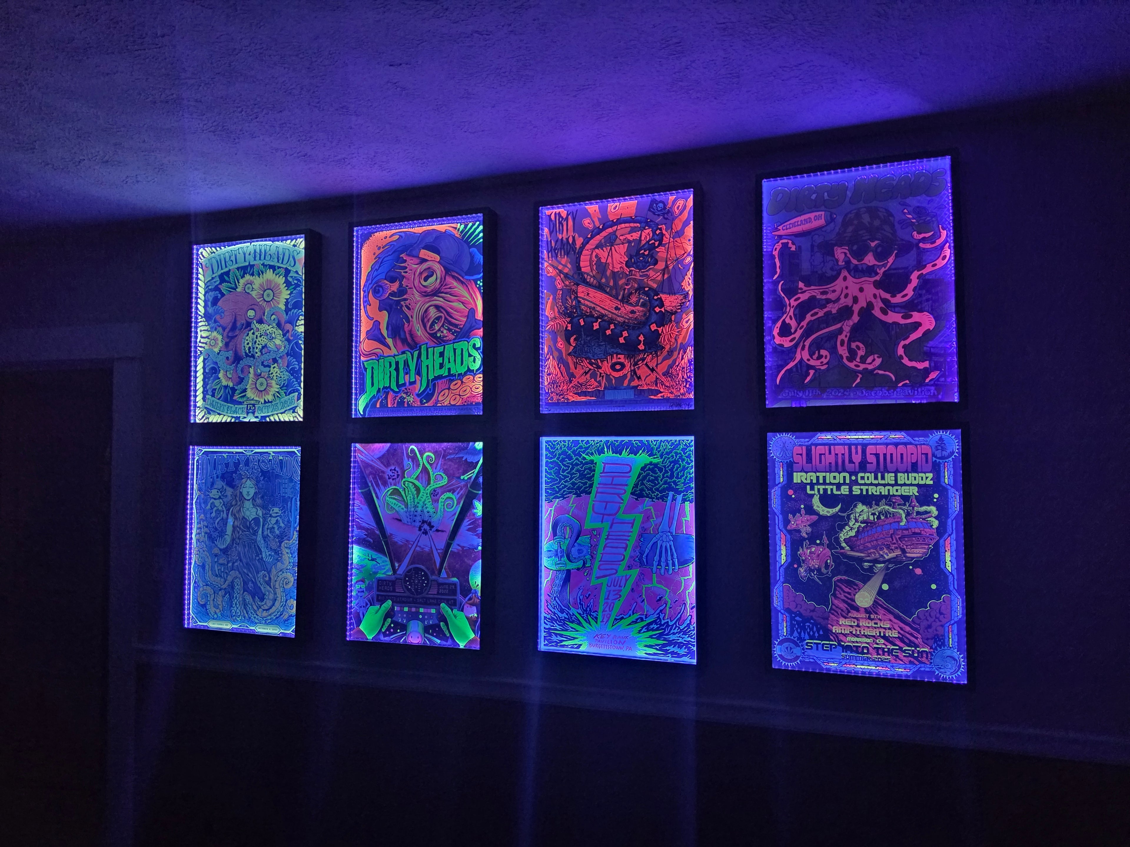 Custom UV lit poster display