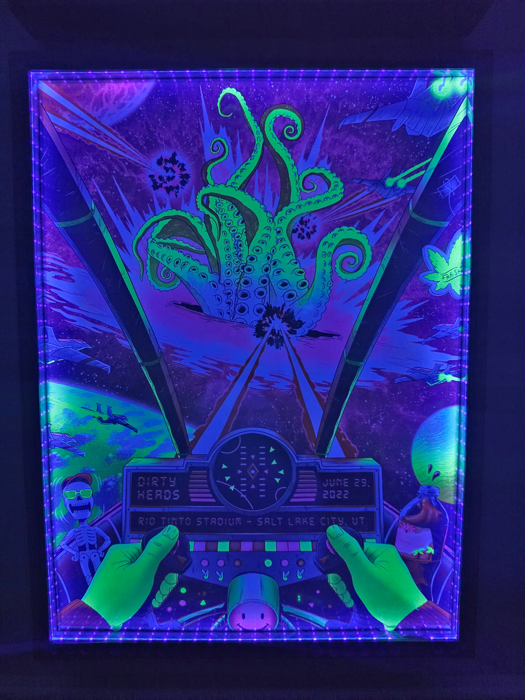 Custom UV lit poster display